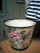 porta vaso decorato - Decoupage pittorico